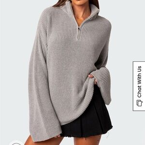 Edikted quarter zip sweater